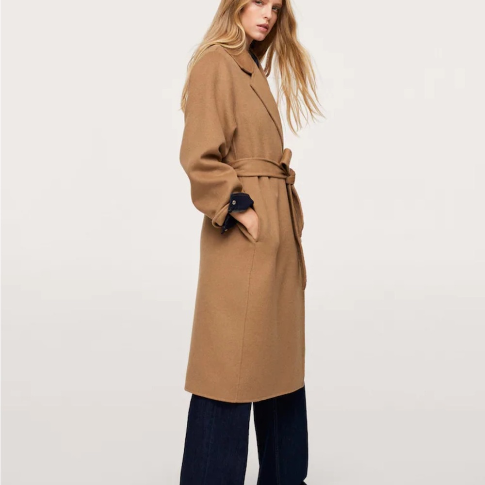 Mango handmade belt coat